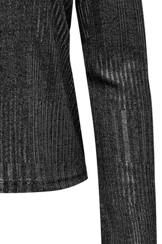 Top pailleté coupe regular noir JDY manches longues