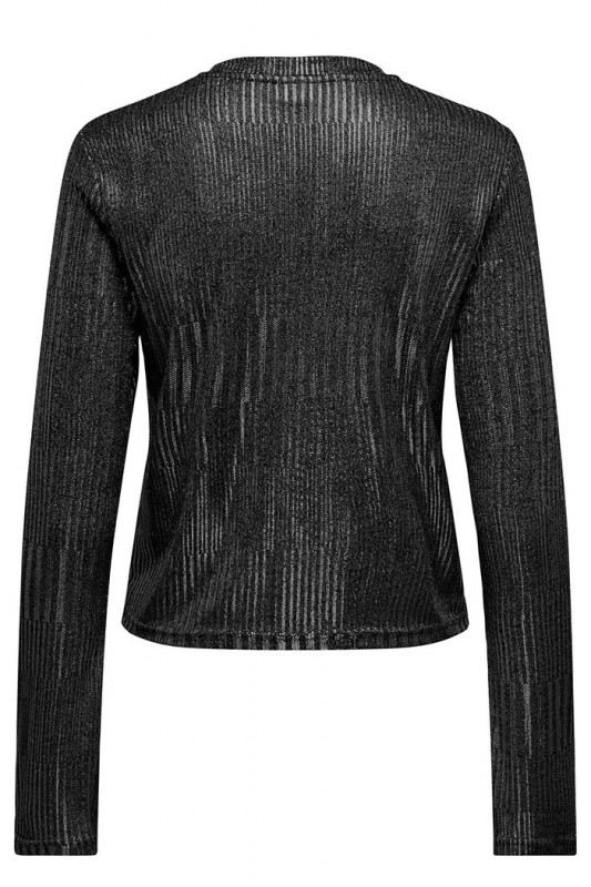 Top pailleté coupe regular noir