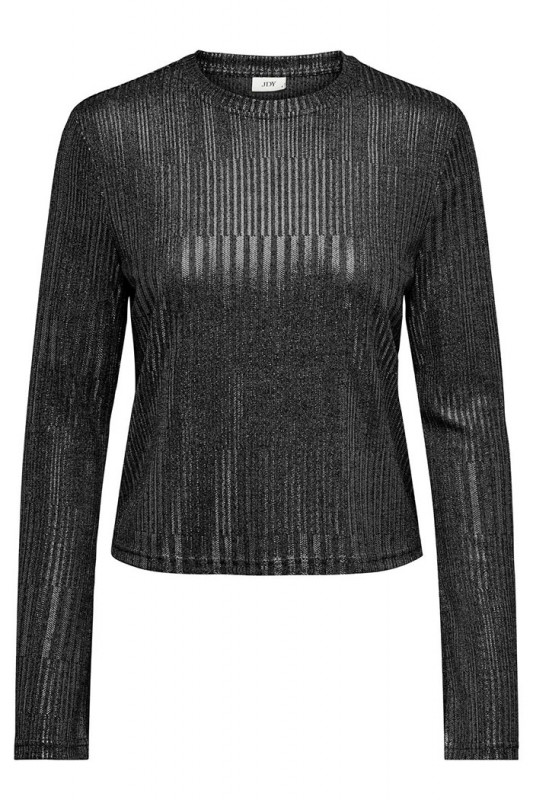 Top pailleté coupe regular noir femme
