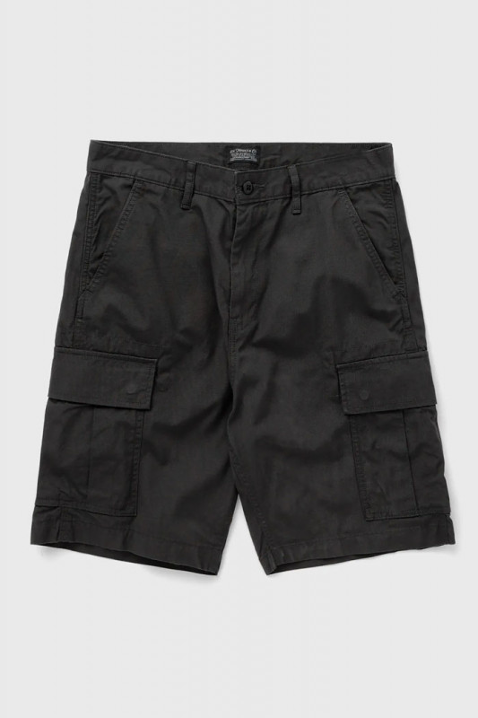 Short carrier cargo noir graphite 100% coton