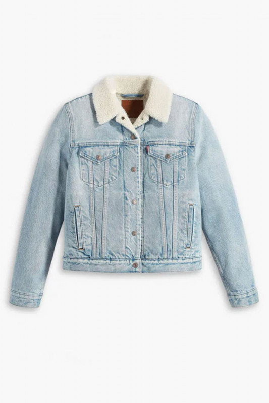 Veste trucker original sherpa en coton 