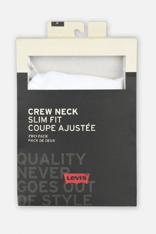 Lot de 2 t-shirts ras du cou slim blancs