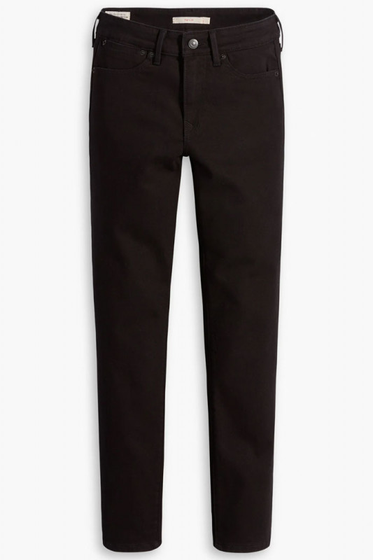 Jeans 712 slim à poches passepoilées noir femme