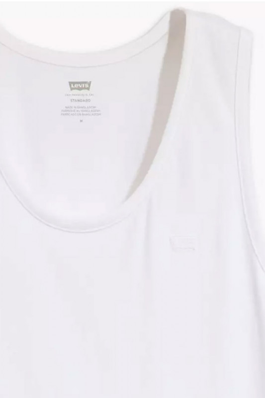 Débardeur blanc en coton homme