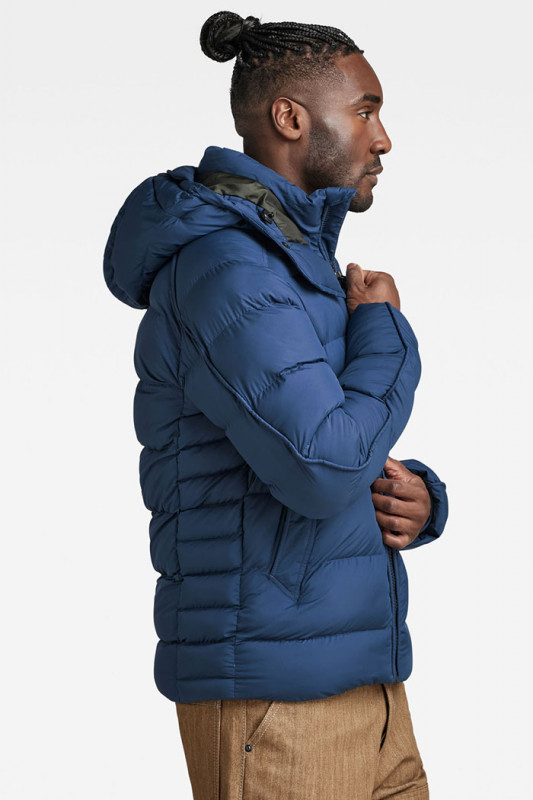 doudoune à capuche G-Whistler Padded bleue G-Star