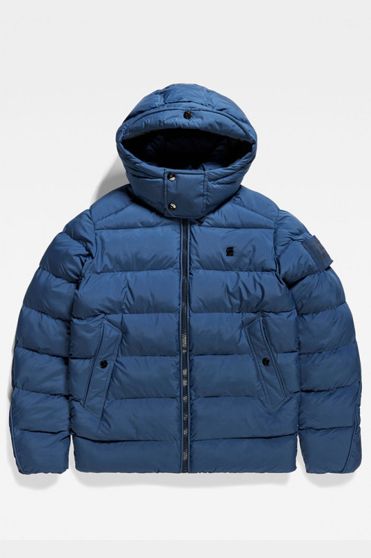 doudoune à capuche G-Whistler Padded bleue G-star coupe standard