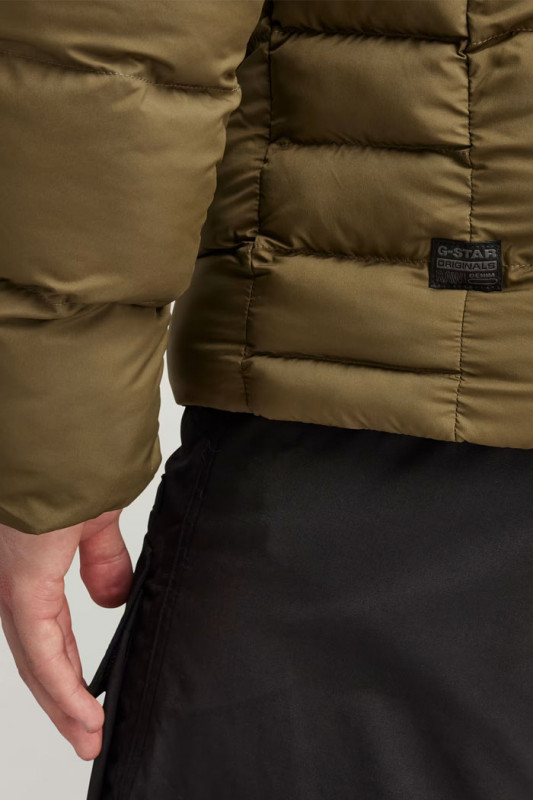 Doudoune matelassée à capuche G-Whistler Padded vert olive homme manches longues