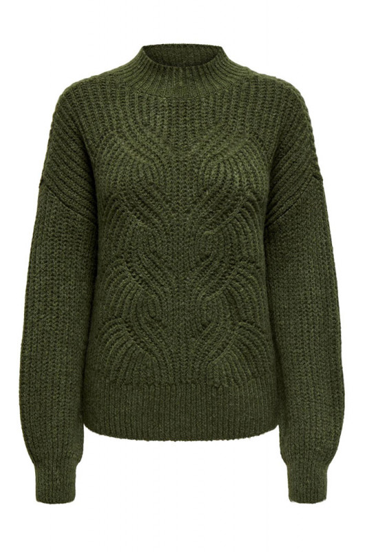 Pull en maille Rubine vert sapin