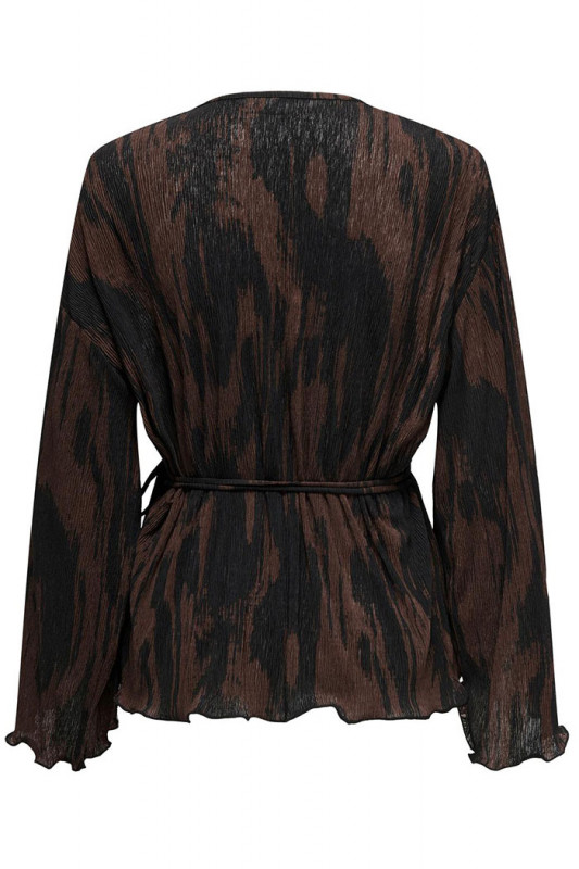 Cache coeur Sienna marron imprimé fantaisie