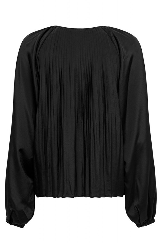 Chemisier plissé Sarah coloris noir