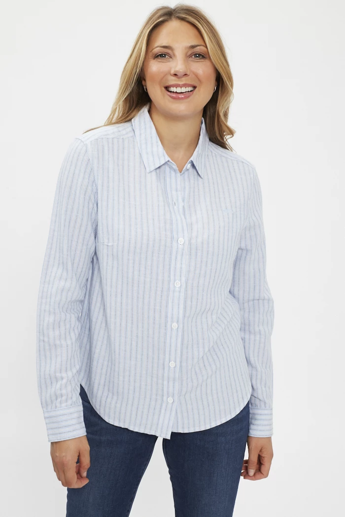 Chemisier bleu ciel à rayures femme Levi's Destock Jeans