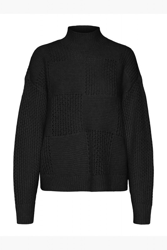 Pull Moon col montant noir