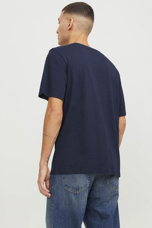 T-shirt bleu marine standard fit homme