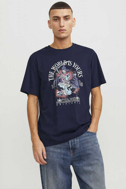 T-shirt bleu marine standard fit jack & jones