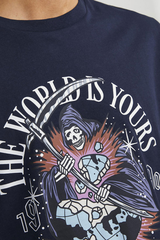 T-shirt bleu marine standard fit homme jack & jones