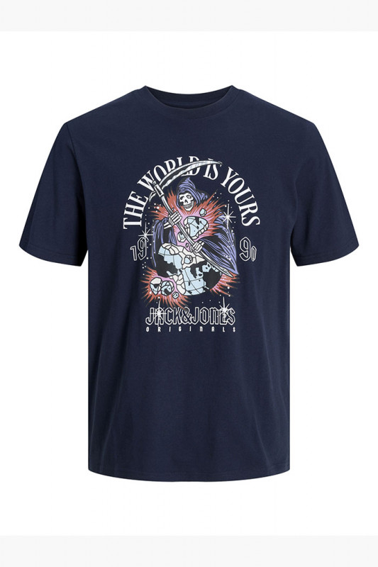 T-shirt bleu marine standard fit homme 100% coton 