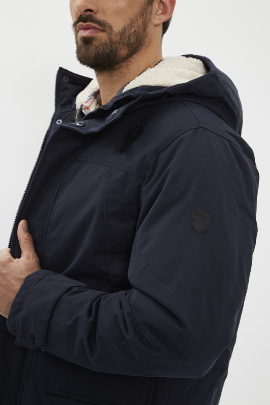 Parka Dark Navy avec capuche jack & jones