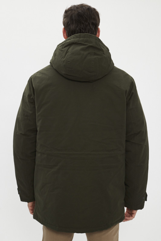 Parka kaki homme jack & jones avec capuche