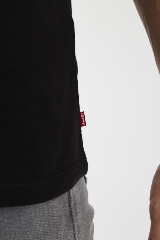 Lot de 2 t-shirts slim ras du cou noirs homme levi's