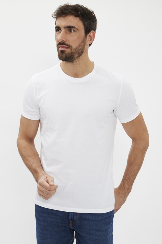 Lot de 2 t-shirts ras du cou slim blancs homme