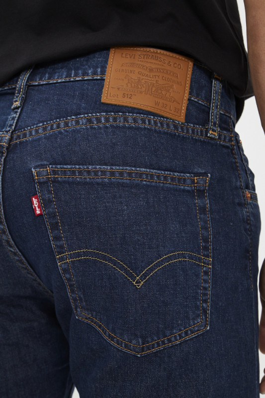 Jeans 512 slim taper dark indigo en coton mélangé levi's