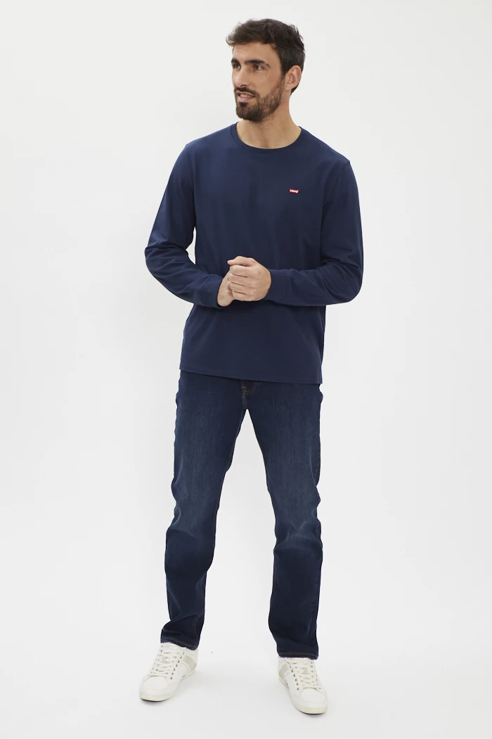 Jean Homme Westbay Vintage Denim - Taille 34, Jambe 32, Coupe Droite, Délavé Bleu Foncé, Occasion