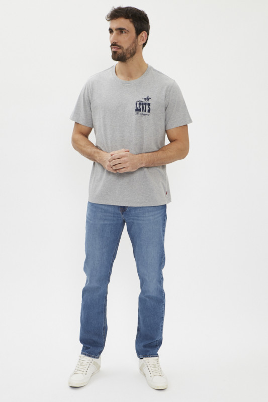 T-shirt graphic gris col rond homme levi's