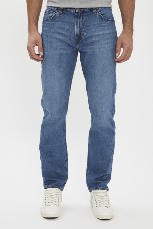 Jeans droit West denim indigo homme