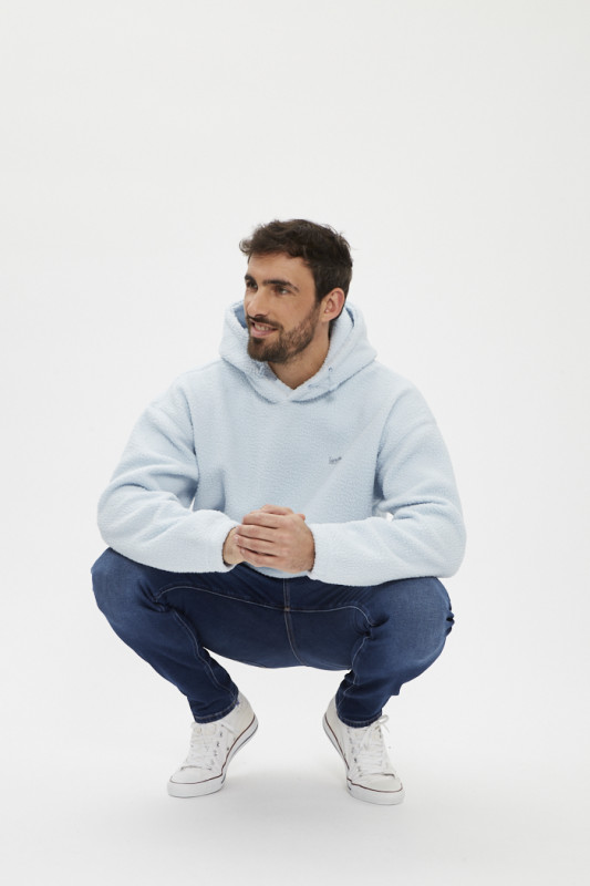 Hoodie cozy up polaire bleu ciel levi's à capuche