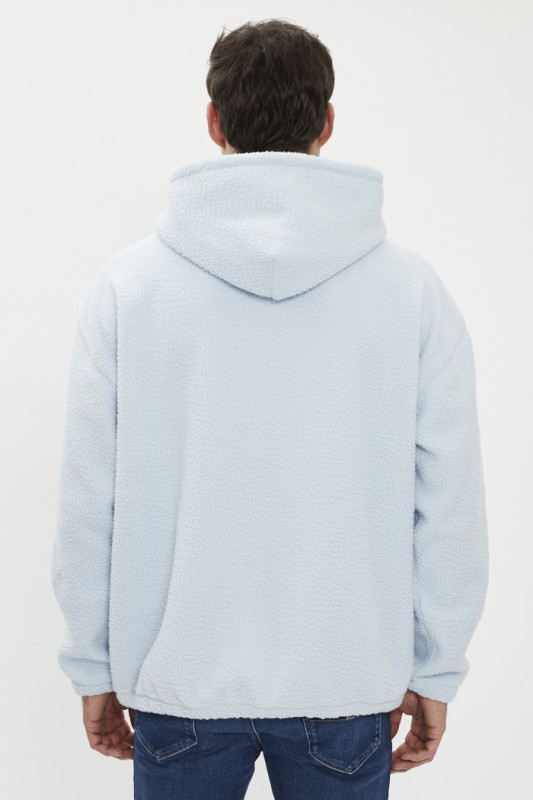 Hoodie cozy up polaire bleu ciel