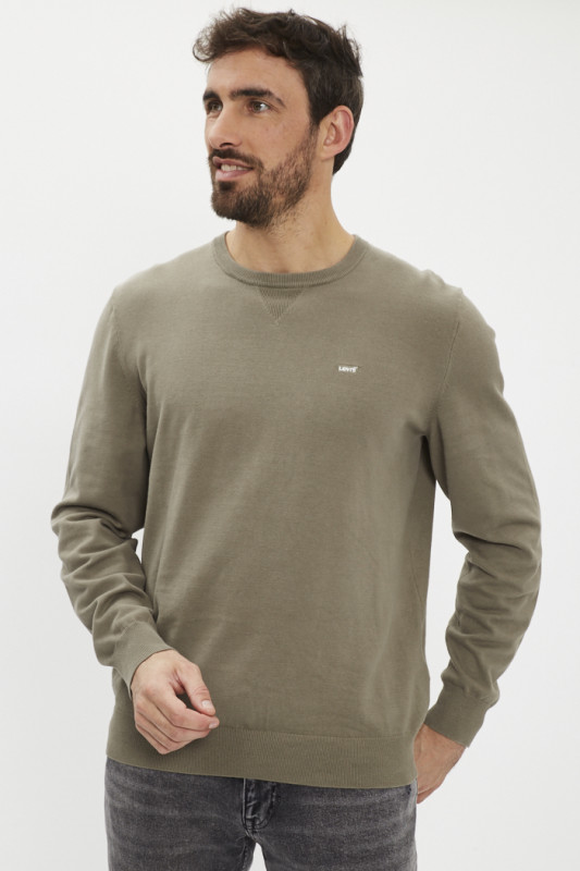Sweat léger vert olive homme