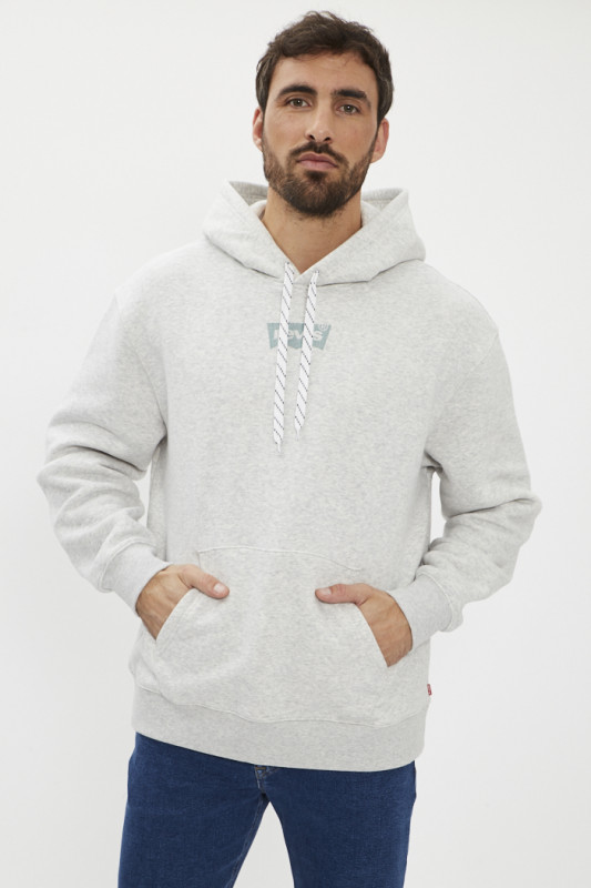 Sweat relaxed graphic gris homme