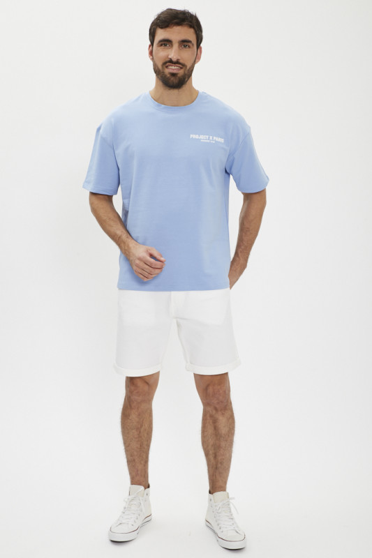 T-shirt Member's club bleu homme project X paris