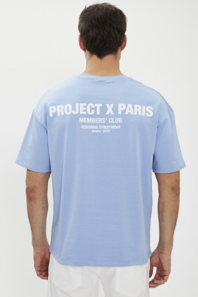 T-shirt Homme Project X Paris - Poche Contrastée, Coupe Classique, Gris