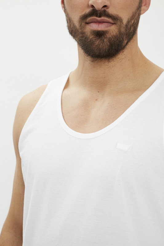 Débardeur blanc en coton
