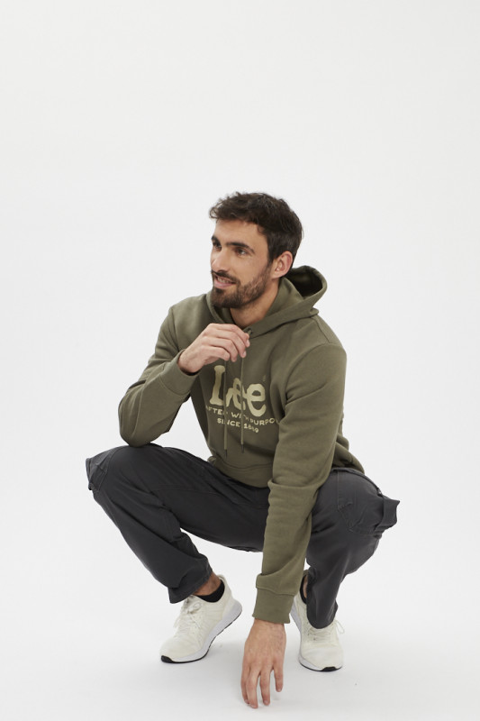 Hoodie à capuche olive