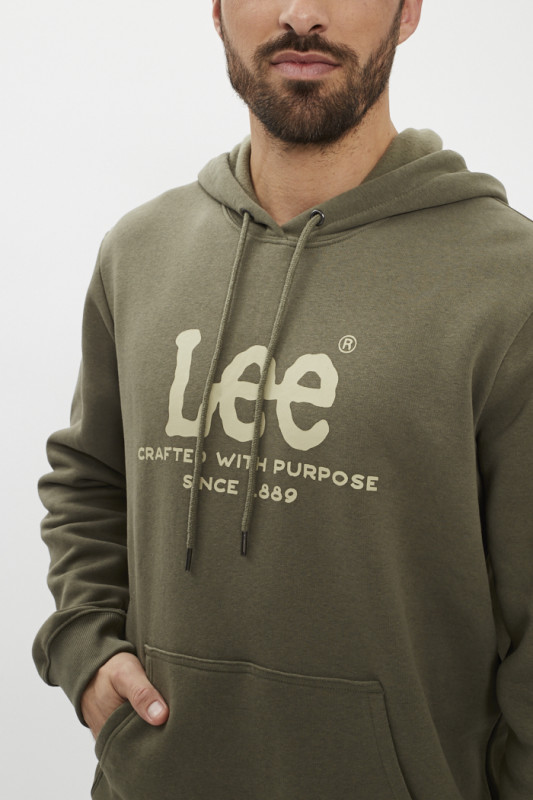 Hoodie à capuche olive