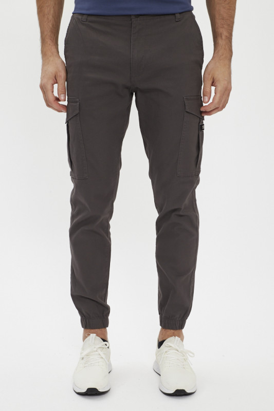 Pantalon cargo gris anthracite homme