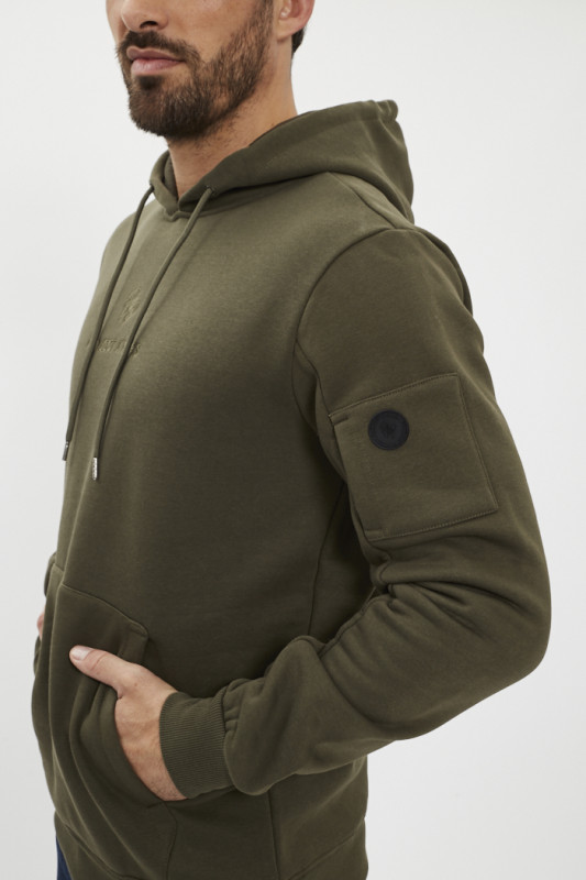 Sweat à capuche techwear kaki  PXP