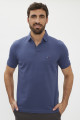 Polo bleu indigo manches courtes