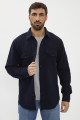 Surchemise bleu nuit 100% coton