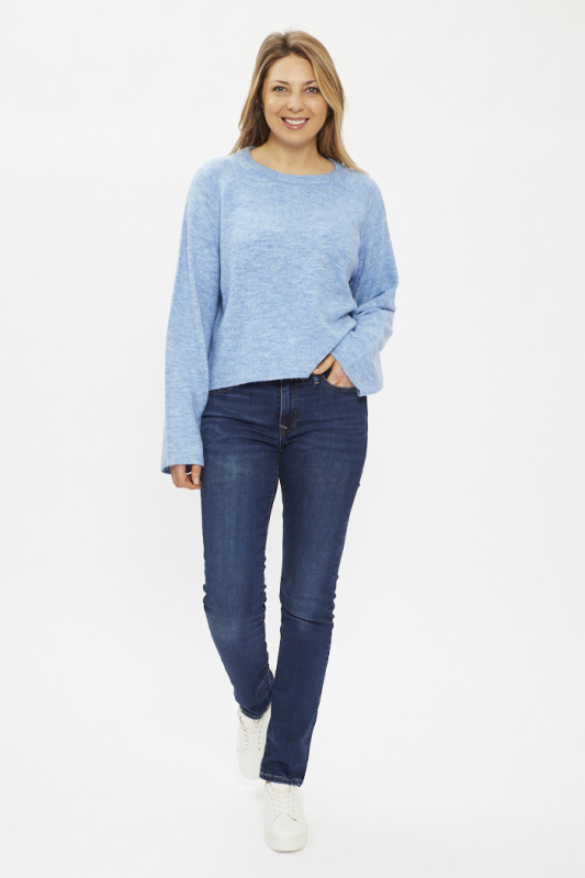 Jeans 712 slim poches passepoilées blue wave femme levi's