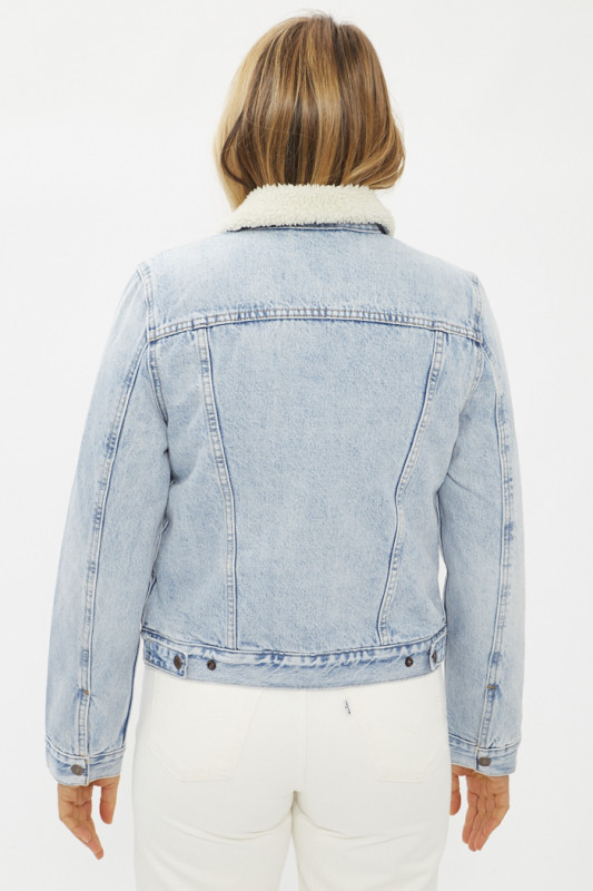 Veste trucker original sherpa en coton femme levi's