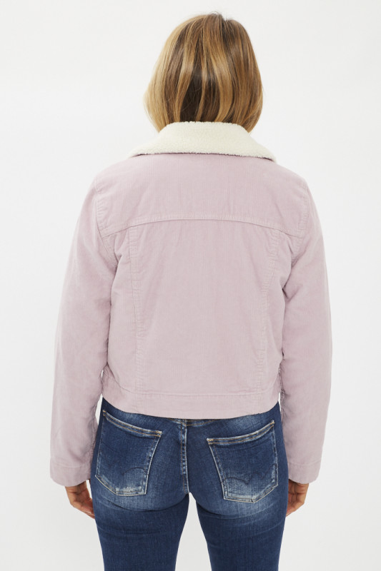 Veste trucker sherpa rose femme levi's