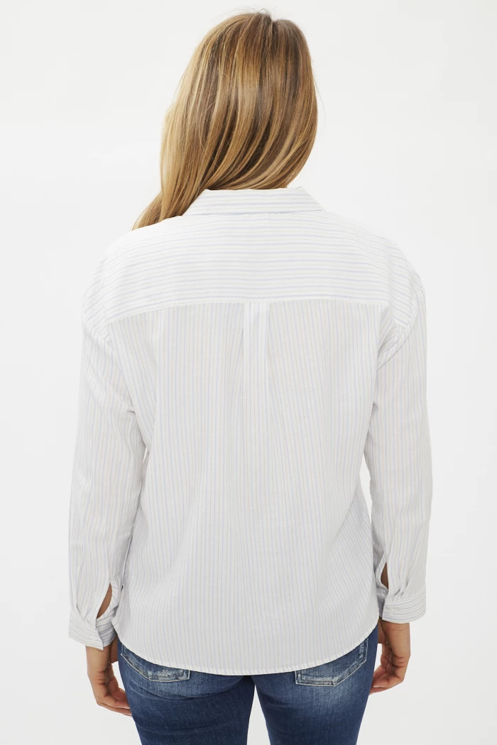 Chemise Levi's Oversized à Rayures Bleu Et Blanc - Taille S - Occasion Très Bon État