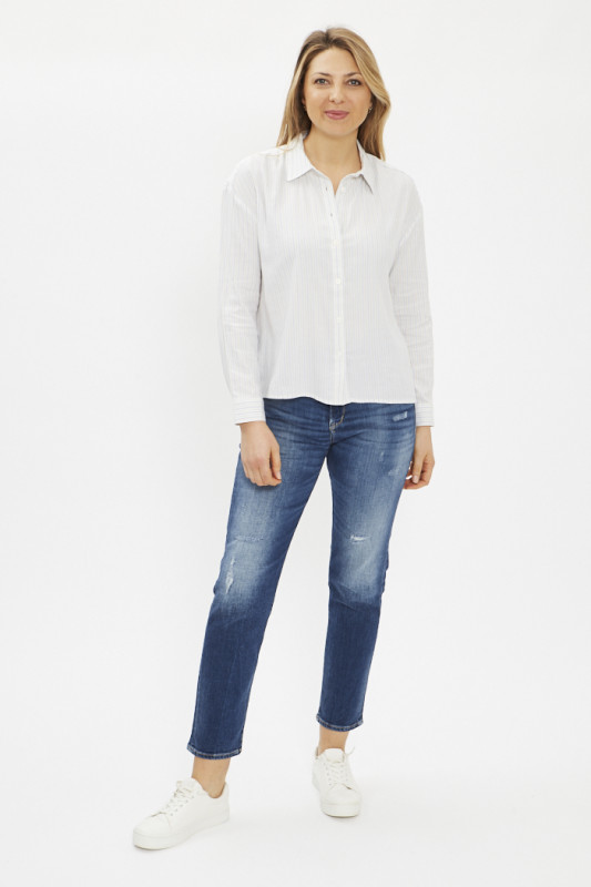 Chemise blanche à rayures fines Odessa femme levi's