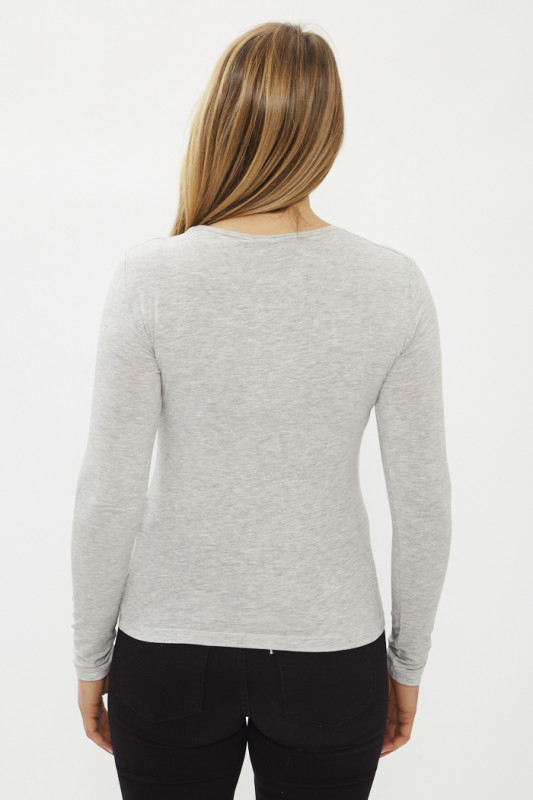 T-shirt Mila manches longues gris