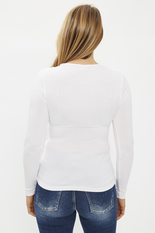 T-shirt Mila manches longues blanc