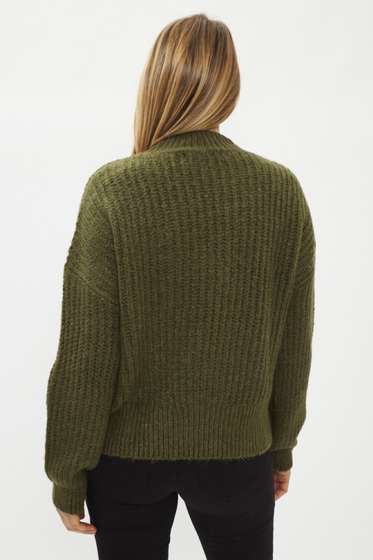 Pull en maille Rubine vert sapin