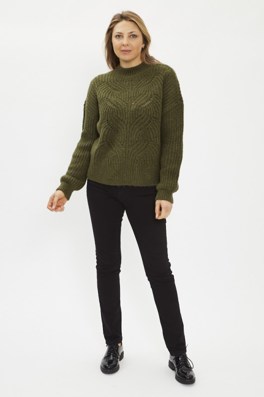 Pull en maille Rubine vert sapin femme Only
